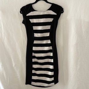 Black and white stripe dress